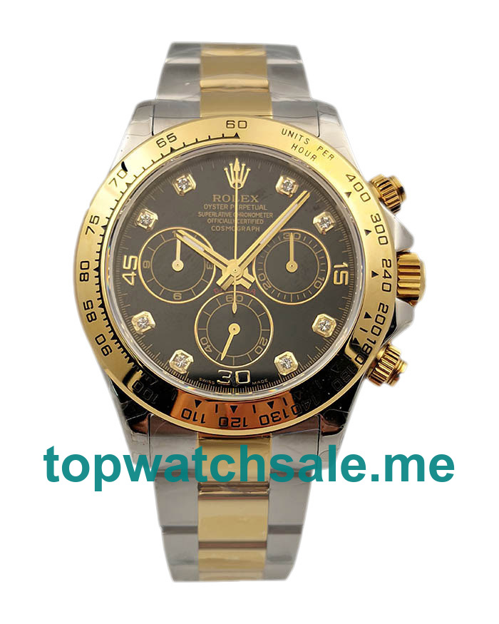 UK Black Dials Steel And Gold Rolex Daytona 116503 Replica Watches