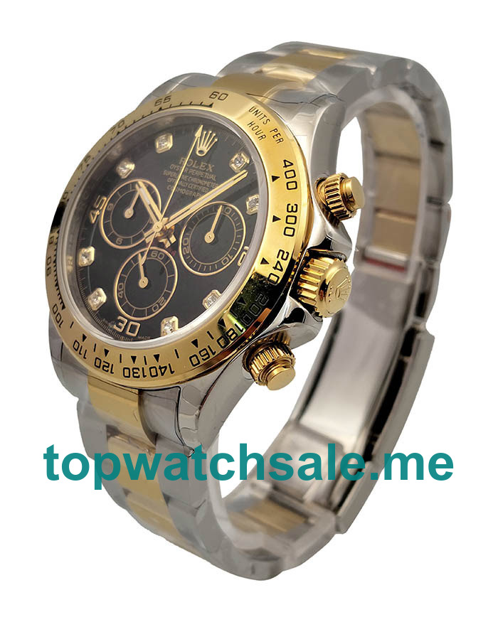 UK Black Dials Steel And Gold Rolex Daytona 116503 Replica Watches