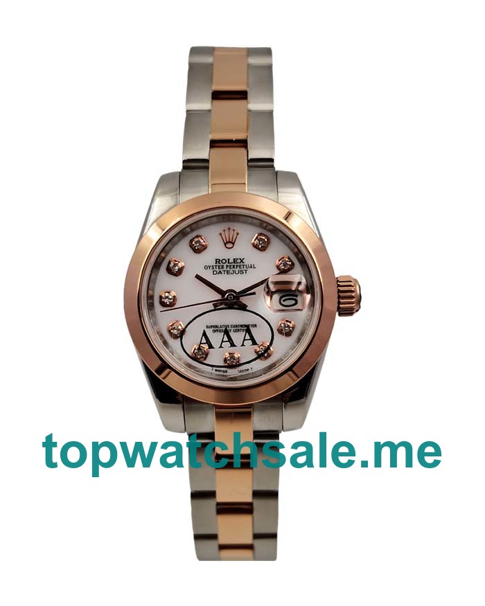 UK Mother-of-pearl Dials Steel And Rose Gold Rolex Lady-Datejust 179171 Replica Watches