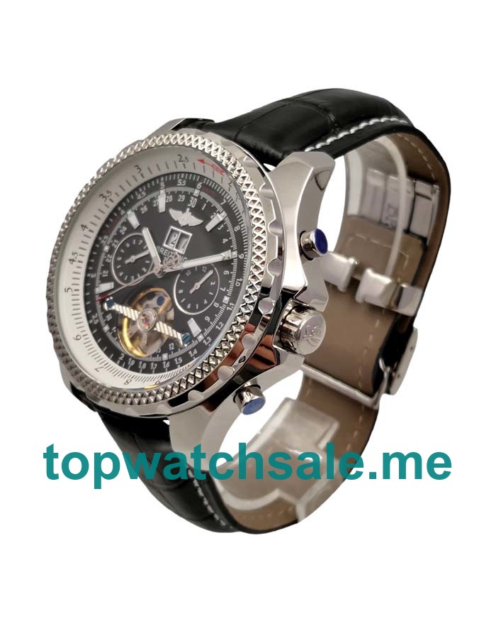 UK Black Dials Steel Breitling Bentley Tourbillon 24749 Replica Watches