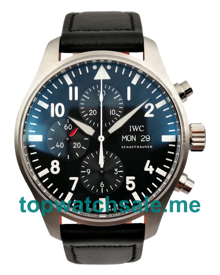 UK Black Dials Steel IWC Pilot's Replica Watches IW377709