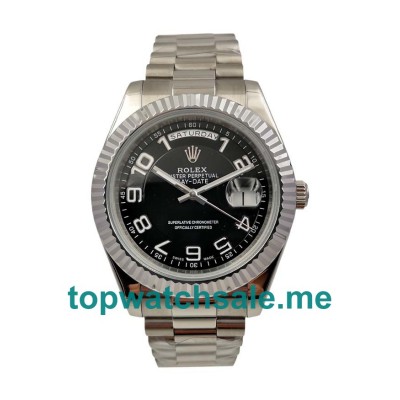 UK Black Dials Steel Rolex Day-Date 118239 Replica Watches