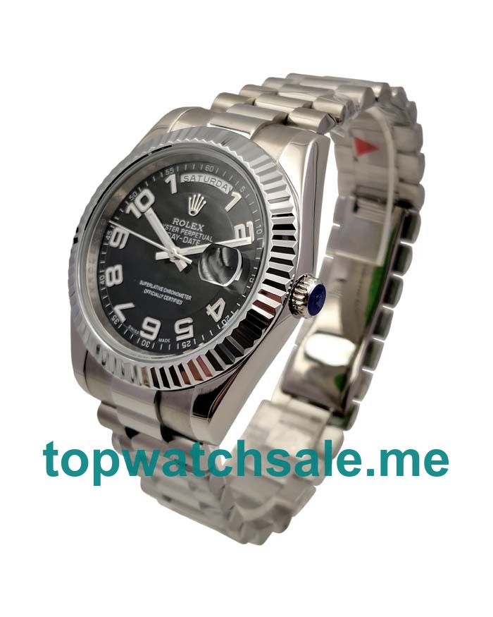 UK Black Dials Steel Rolex Day-Date 118239 Replica Watches