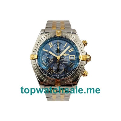 UK Blue Dials Steel And Gold Breitling Chronomat Evolution B13356 Replica Watches