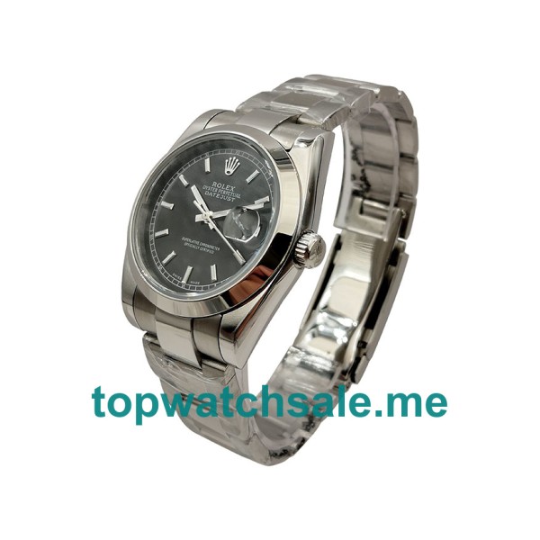 UK Black Dials Steel Rolex Datejust 116200 Replica Watches