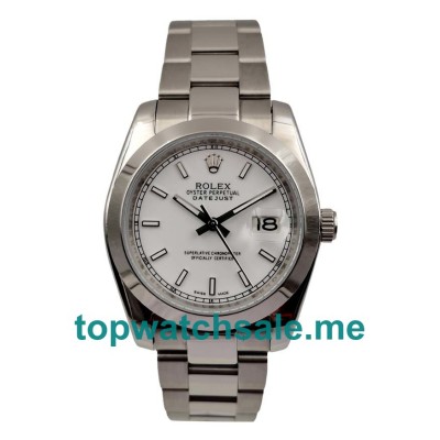 UK White Dials Steel Rolex Datejust 116200 Replica Watches