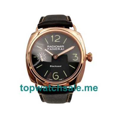 UK Black Dials Rose Gold Panerai Radiomir PAM00439 Replica Watches