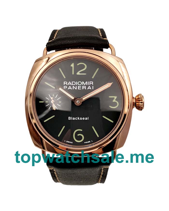 UK Black Dials Rose Gold Panerai Radiomir PAM00439 Replica Watches