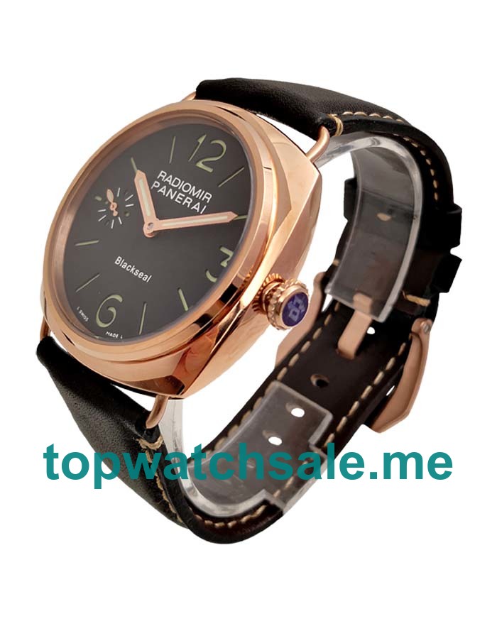 UK Black Dials Rose Gold Panerai Radiomir PAM00439 Replica Watches