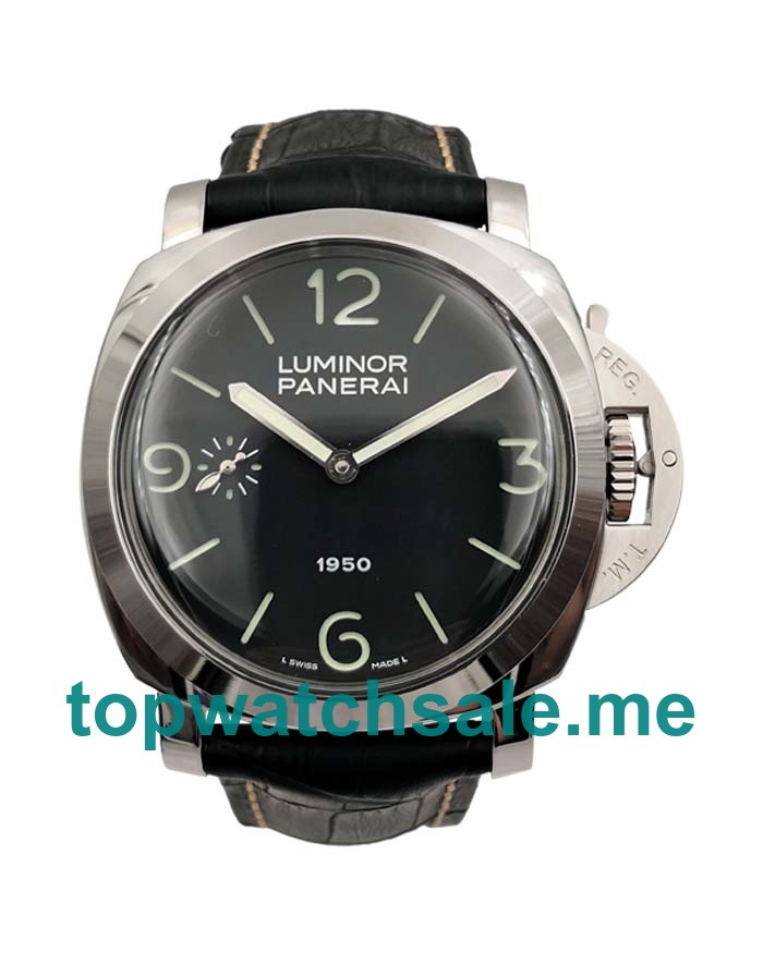 UK Black Dials Steel Panerai Luminor PAM00127 Replica Watches