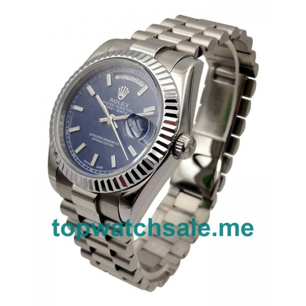 UK Blue Dials Steel Rolex Day-Date 118239 Replica Watches