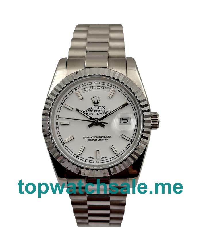 UK White Dials Steel Rolex Day-Date 118239 Replica Watches