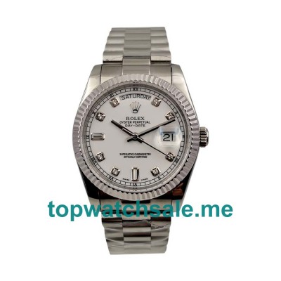 UK White Dials Steel Rolex Day-Date 118239 Replica Watches