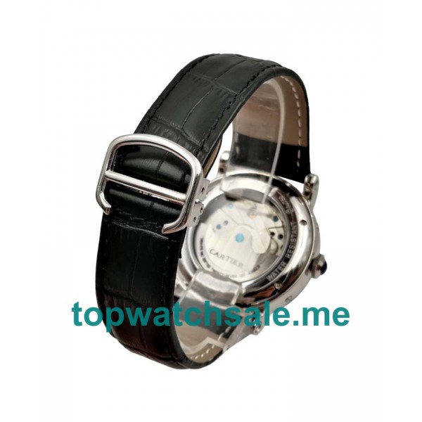 UK Black Dials Steel Cartier Rotonde W1580007 Replica Watches