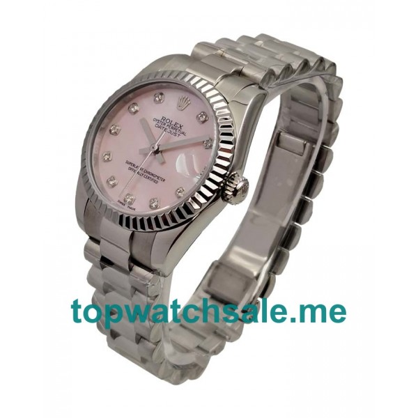 UK Pink Dials Steel Rolex Datejust 178274 Replica Watches