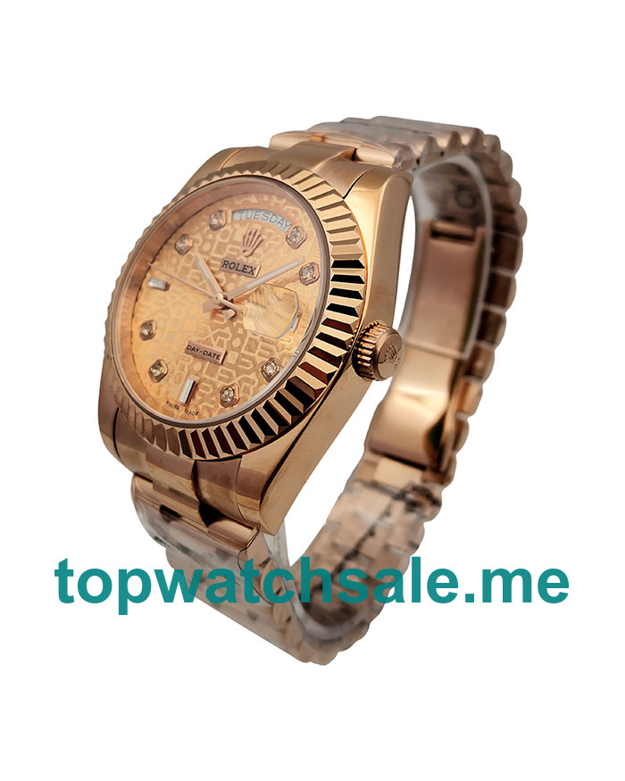 UK Rose Gold Dials Rose Gold Rolex Day-Date 118235 Replica Watches