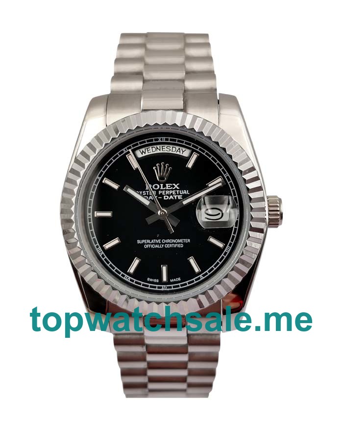 UK Black Dials Steel Rolex Day-Date 118239 Replica Watches