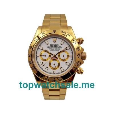 UK White Dials Gold Rolex Daytona 116508 Replica Watches