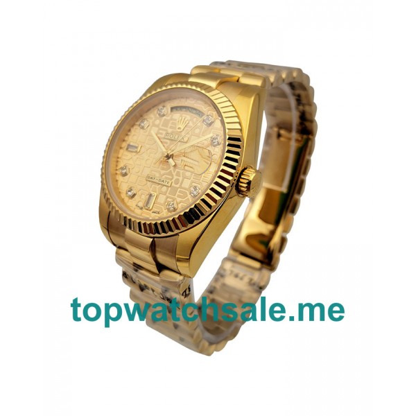 UK Champagne Dials Gold Rolex Day-Date 118238 Replica Watches