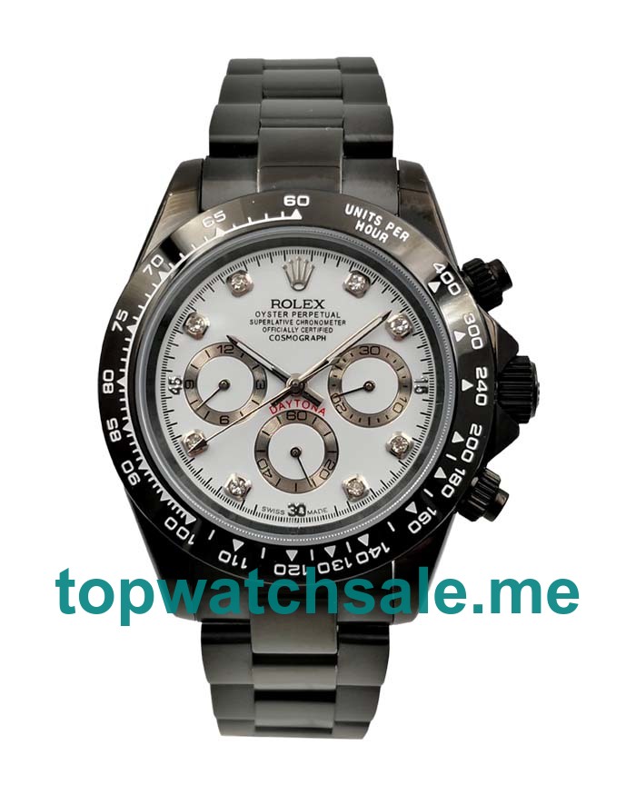 UK Black Dials Black Steel Rolex Daytona 116519 Replica Watches