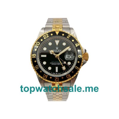 UK Black Dials Steel And Gold Rolex GMT-Master 16753 Replica Watches