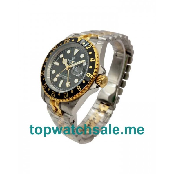 UK Black Dials Steel And Gold Rolex GMT-Master 16753 Replica Watches