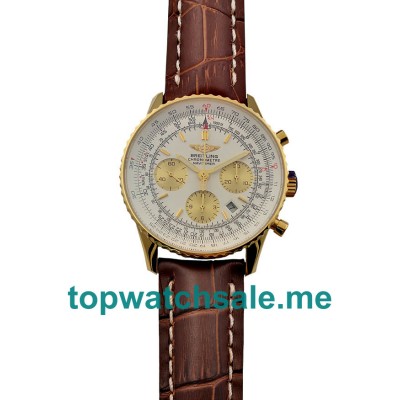 UK White Dials Gold Breitling Navitimer D23322 Replica Watches