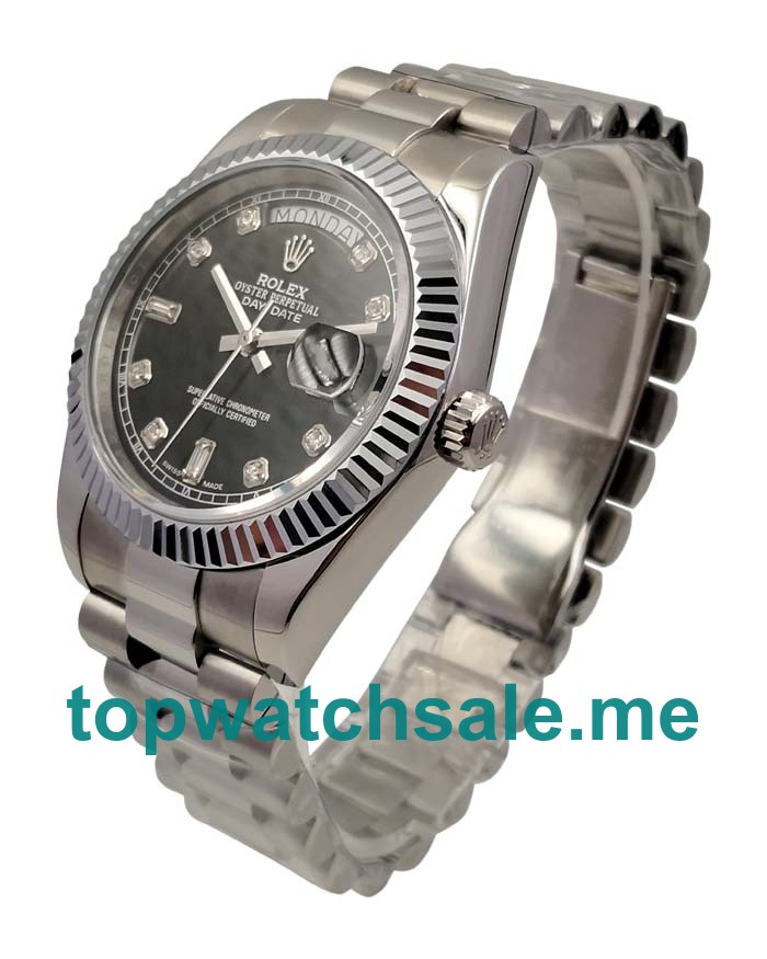 UK Black Dials Steel Rolex Day-Date 118239 Replica Watches