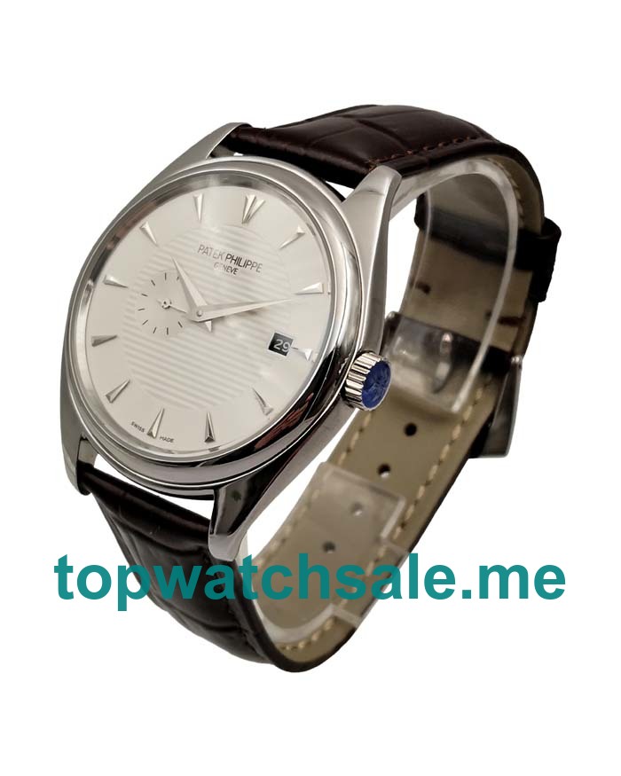 UK White Dials Steel Patek Philippe Calatrava 37652 Replica Watches