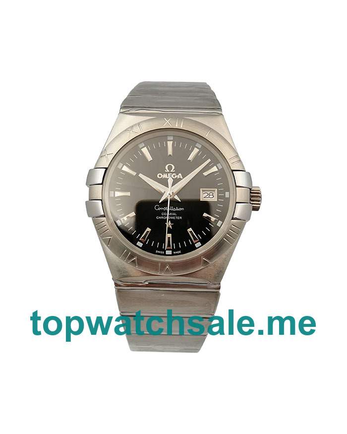 UK Black Dials Steel Omega Constellation 123.10.38.21.01.001 Replica Watches