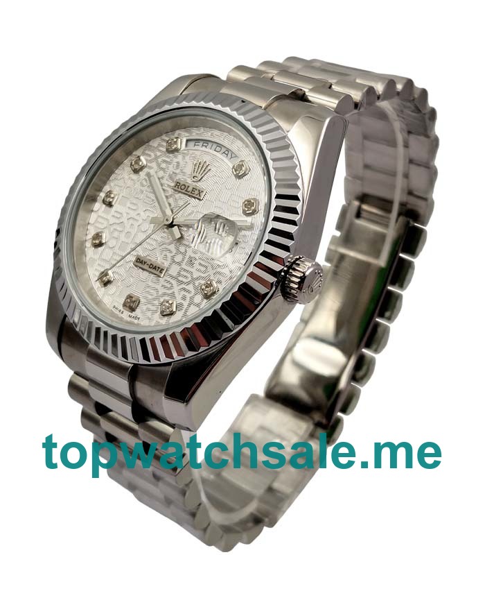 UK White Dials Steel Rolex Day-Date 118239 Replica Watches