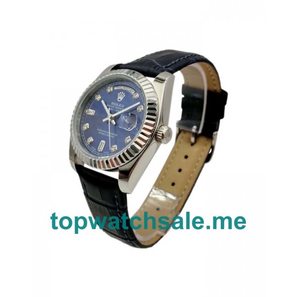 UK Blue Dials White Gold Rolex Day-Date 118139 Replica Watches