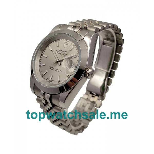 UK Gray Dials Steel Rolex Datejust 126300 Replica Watches