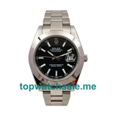 UK Black Dials Steel Rolex Datejust 126300 Replica Watches