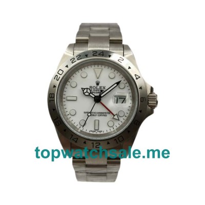 UK White Dials Steel Rolex Explorer II 16570 Replica Watches