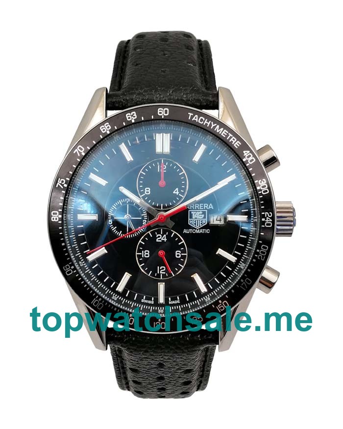 UK 44MM Black Dials TAG Heuer Carrera CV2014.FC6233 Replica Watches