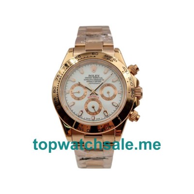 UK Ivory Dials Rose Gold Rolex Daytona 116505 Replica Watches