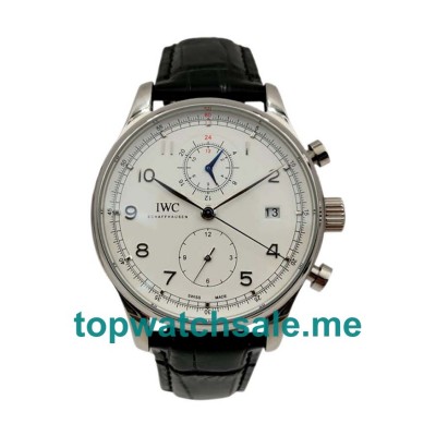 UK Silver Dials Steel IWC Portugieser Chrono IW390403 Replica Watches