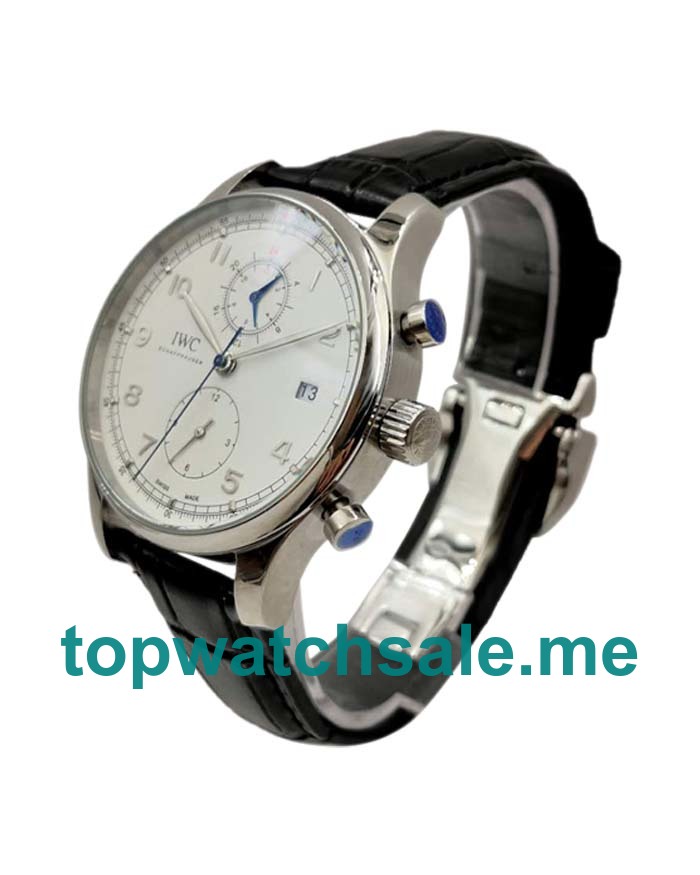 UK Silver Dials Steel IWC Portugieser Chrono IW390403 Replica Watches