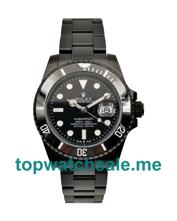 UK Black Dials Black Steel Rolex Submariner 116610 LN Replica Watches