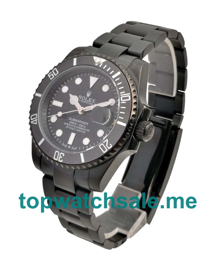 UK Black Dials Black Steel Rolex Submariner 116610 LN Replica Watches