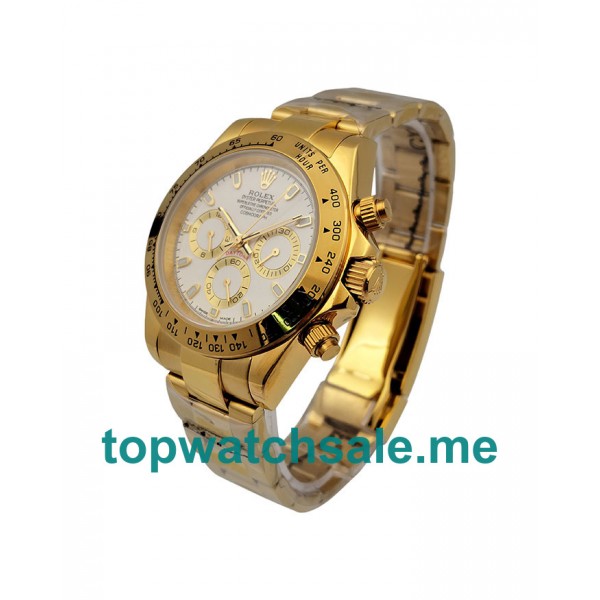 UK White Dials Gold Rolex Daytona 116528 Replica Watches