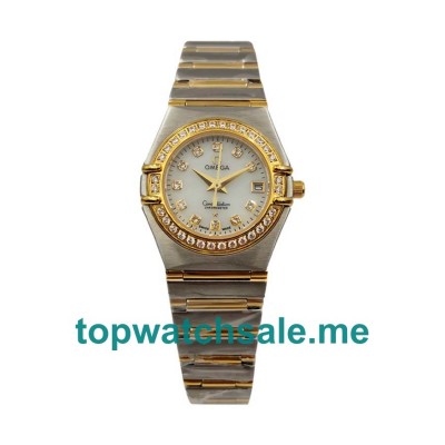 26 MM Perfect Fake Omega Constellation 1267.75.00 Watches With Diamonds