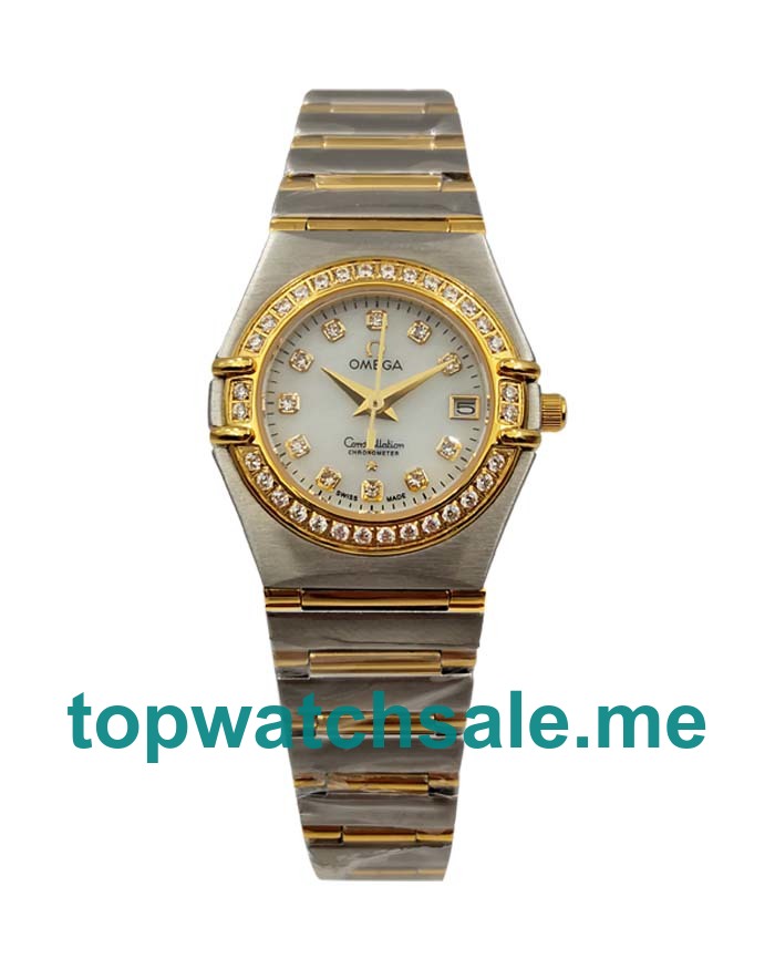 26 MM Perfect Fake Omega Constellation 1267.75.00 Watches With Diamonds