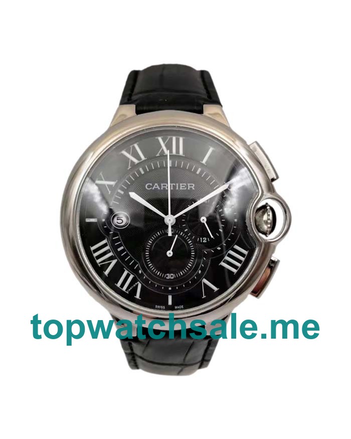 UK Black Dials Steel Cartier Ballon Bleu W6920052 Replica Watches