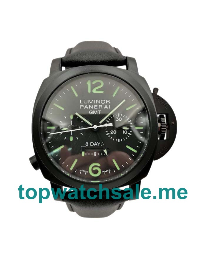 UK 44MM Black Ceramic Replica Panerai Luminor PAM00317 Watches