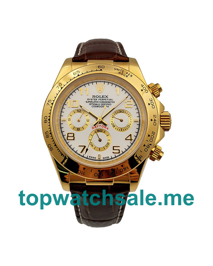 UK White Dials Gold Rolex Daytona 16518 Replica Watches