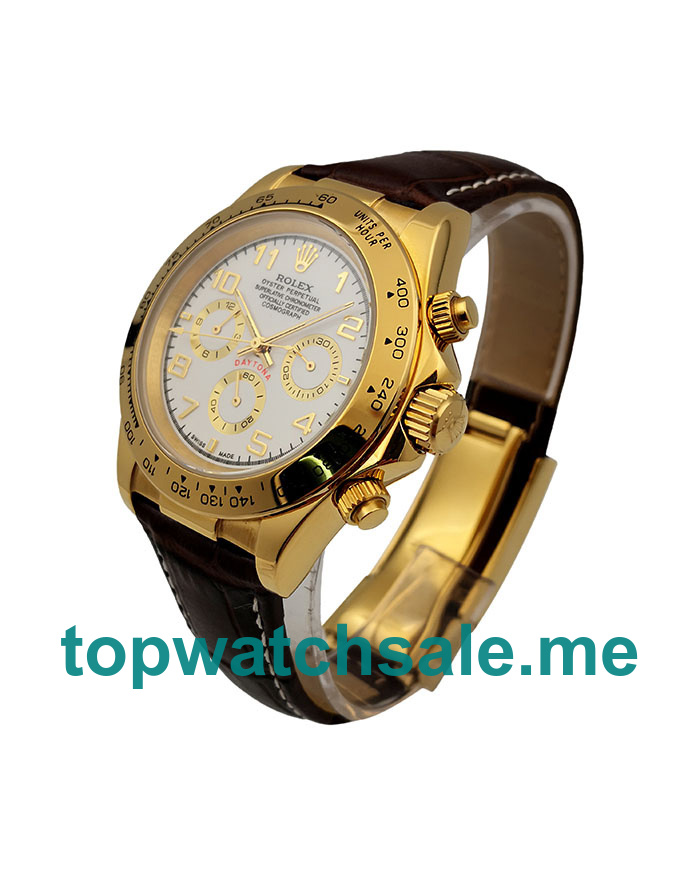 UK White Dials Gold Rolex Daytona 16518 Replica Watches