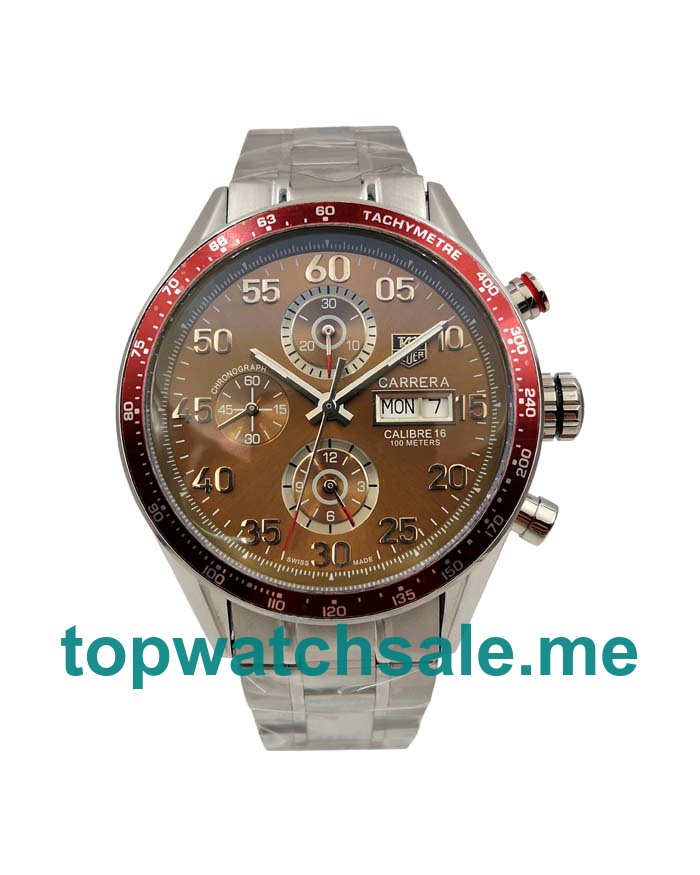 UK Brown Dials Steel TAG Heuer Carrera CV2A12.FC6236 Replica Watches