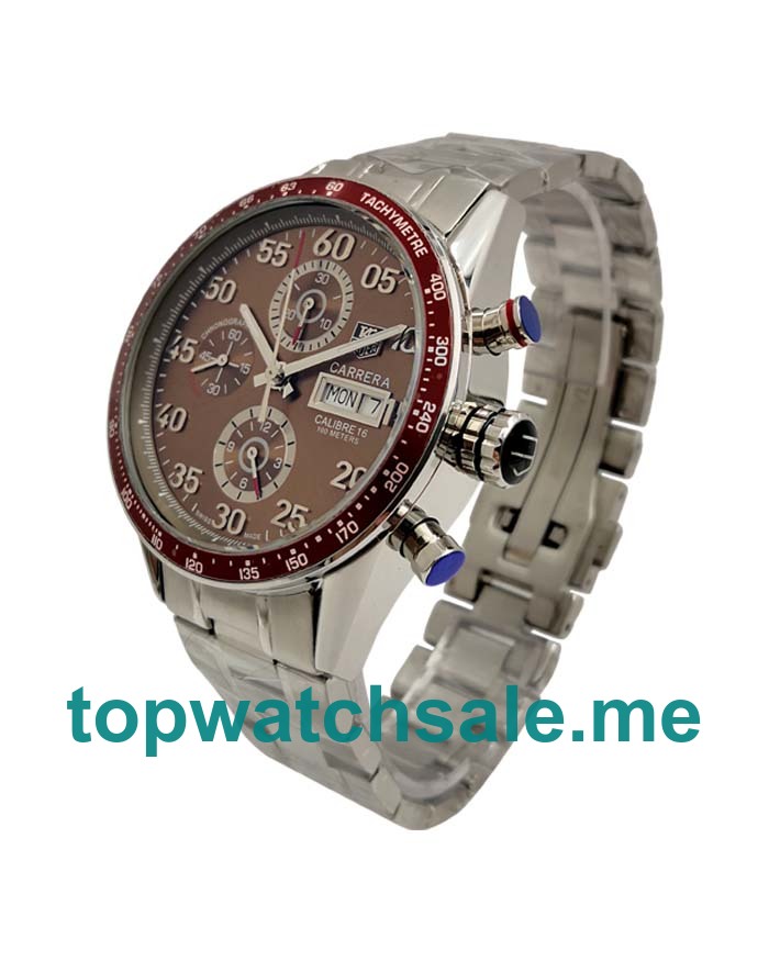 UK Brown Dials Steel TAG Heuer Carrera CV2A12.FC6236 Replica Watches